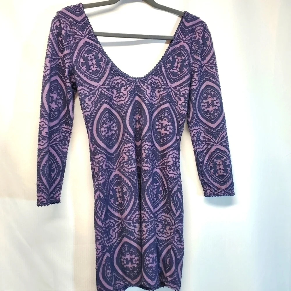 Y2K Free People Masquerade Belle Mini Bodycon Dress - Picture 5 of 6